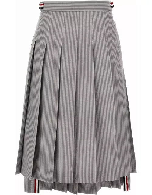 Thom Browne Pleated Midi Skirt