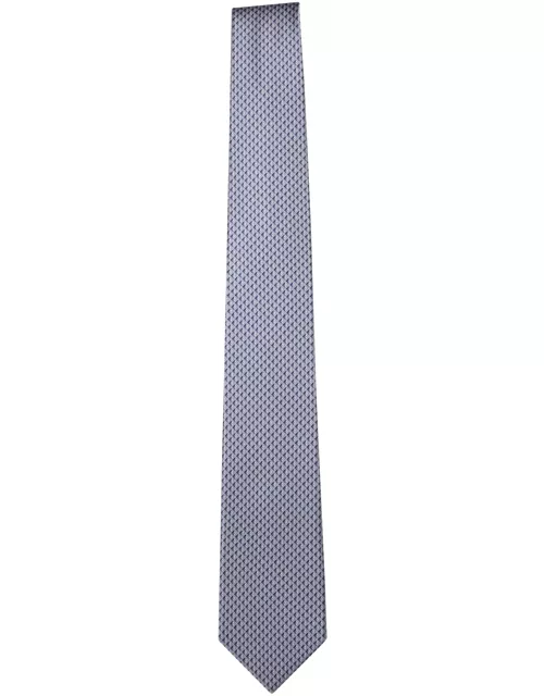 Brioni Rhombuses Pattern Dark Grey Tie
