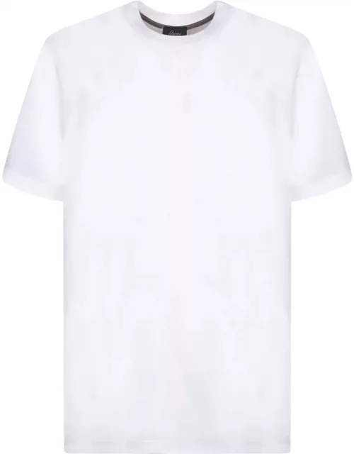 Brioni Golf Logo White Polo Shirt