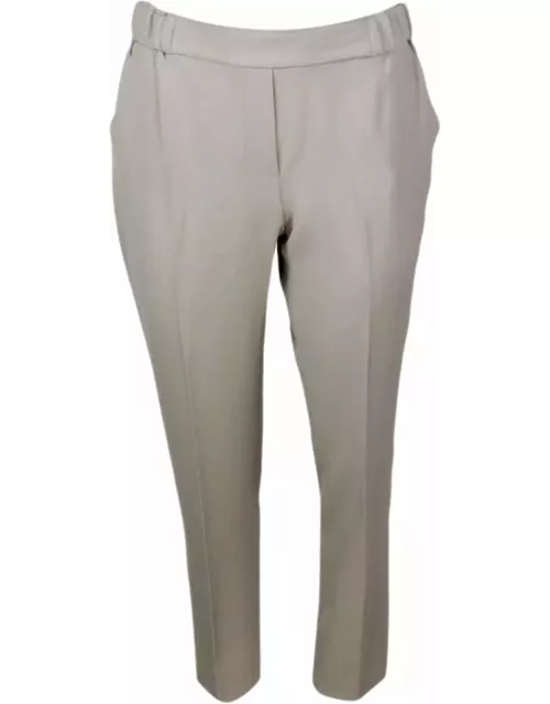 Antonelli Jogging Trousers With Elastic Waist And Welt Pockets With A Cigarette Fit