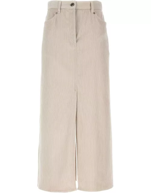 Brunello Cucinelli Ribbed Velvet Skirt