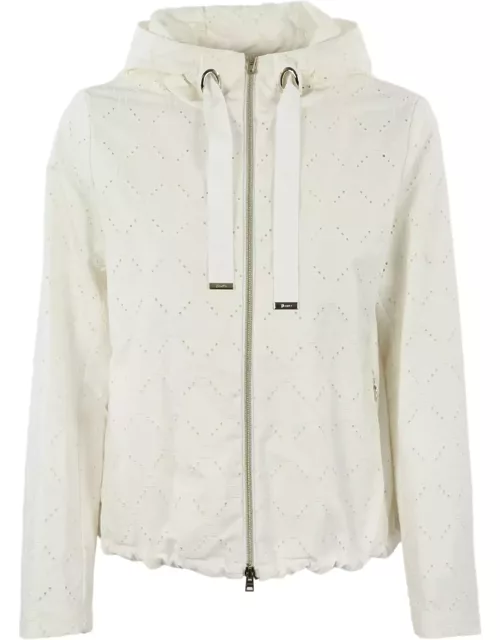Herno Perforated Jacket With Hood