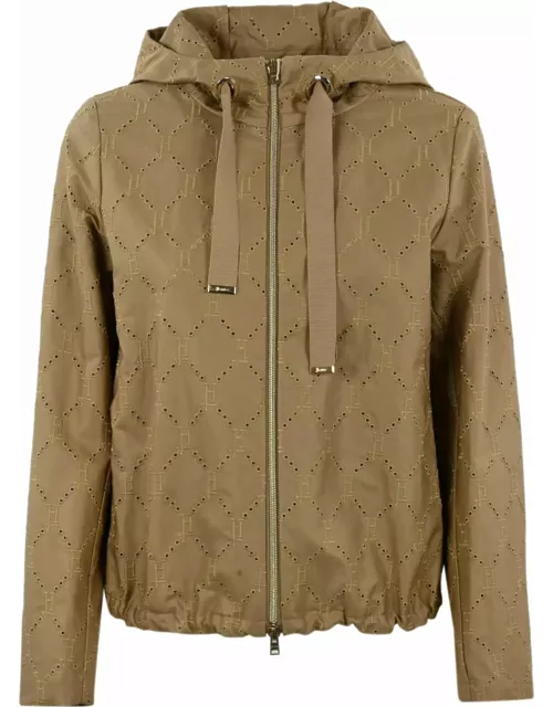 Herno Perforated Jacket With Hood