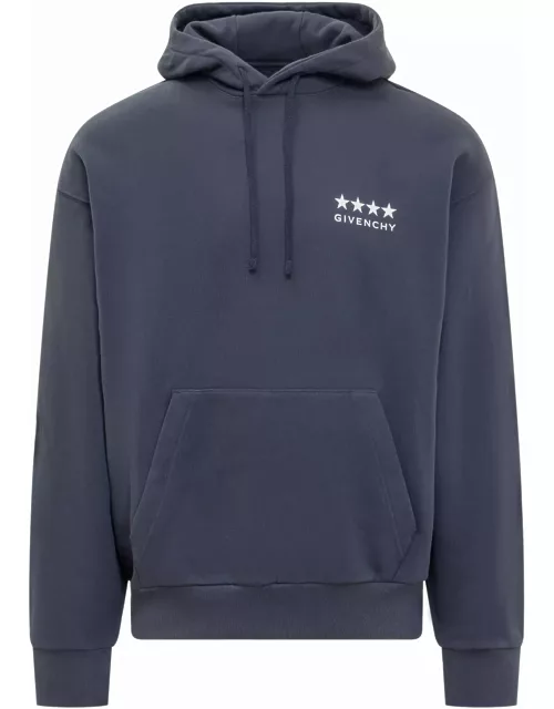 Givenchy Logo Embroidered Drawstring Hoodie