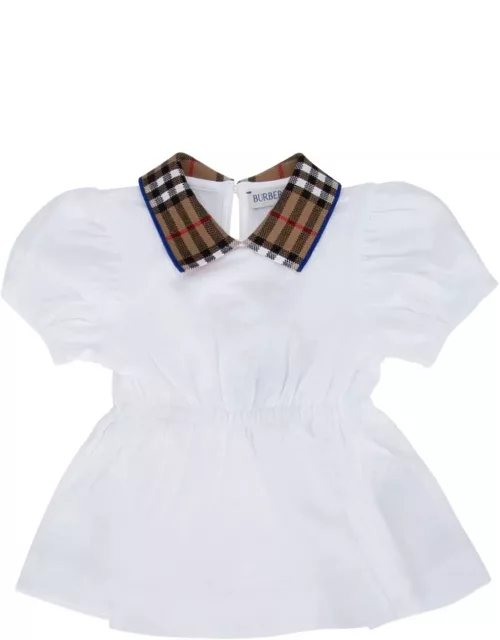 Burberry Check Collar Bloomer Dres
