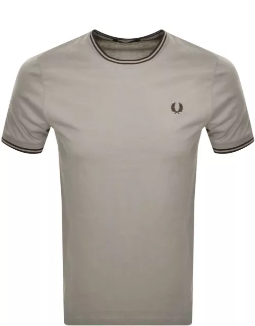 Fred Perry Twin Tipped T Shirt Grey
