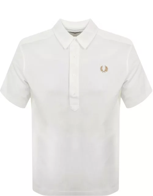 Fred Perry Short Sleeve Puillover Shirt White