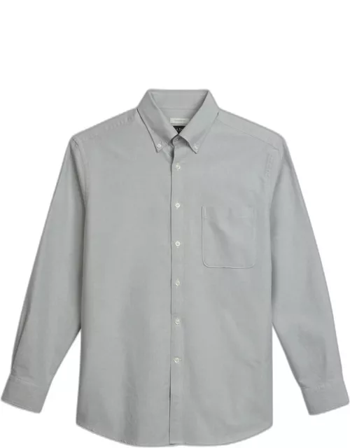 JoS. A. Bank Men's Tailored Fit Button-Down Collar Oxford Casual Shirt, Vineyard Green, Large