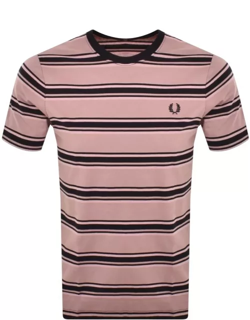 Fred Perry Stripe T Shirt Beige