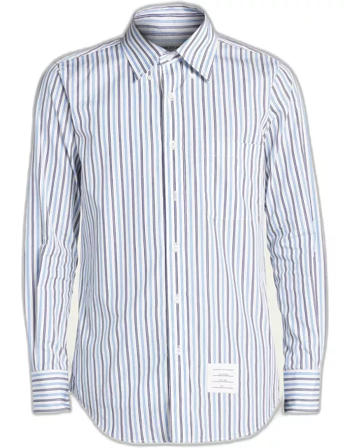 Men's Bank Stripe Poplin Dress Shirt