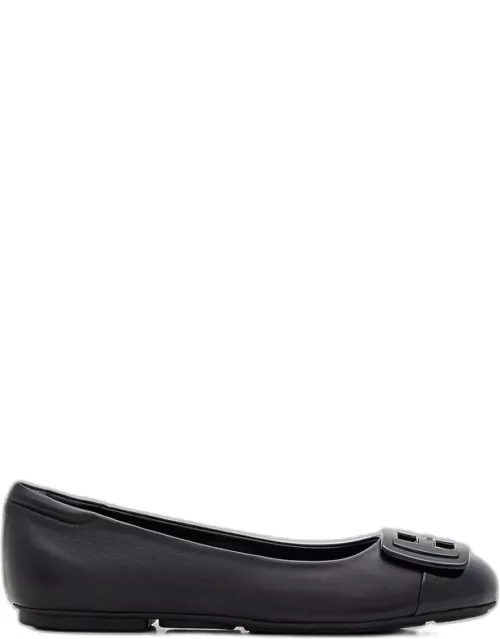 Hogan H661 Patent Leather Ballet Flats Black