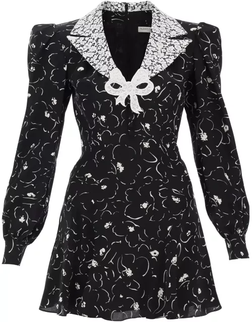 ALESSANDRA RICH Mini dress with lace collar