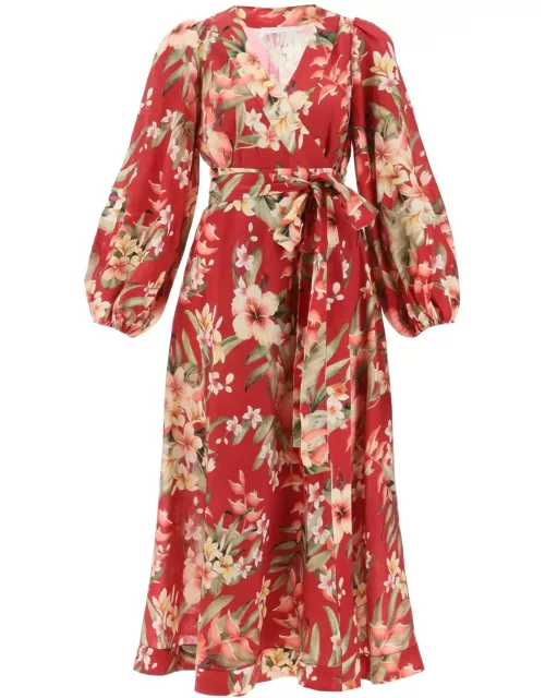 ZIMMERMANN lexi wrap dress with floral pattern