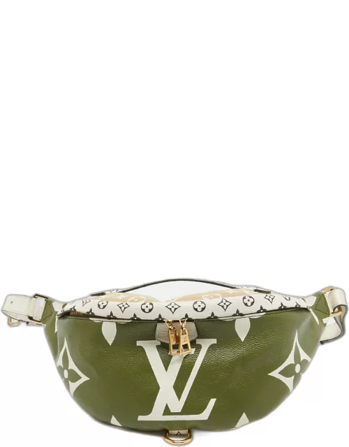 Louis Vuitton Khaki Green/Beige and White Monogram Giant Canvas Bum Bag