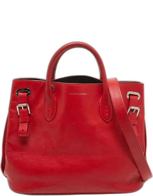 Ralph Lauren Red Leather Tote