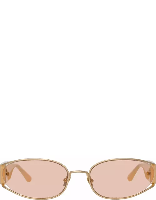 Shelby Cat Eye Sunglasses in Peach