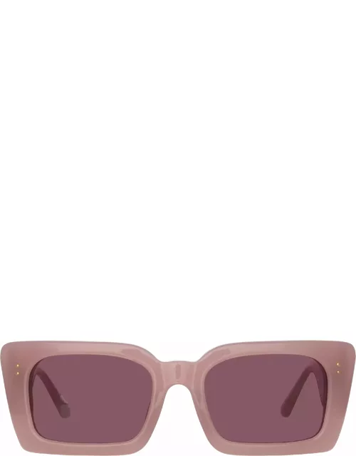 Nieve Rectangular Sunglasses in Lilac