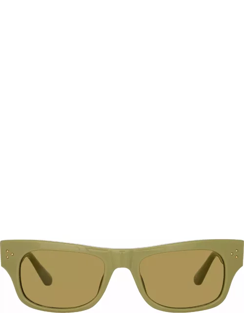Falck Rectangular Sunglasses in Sage