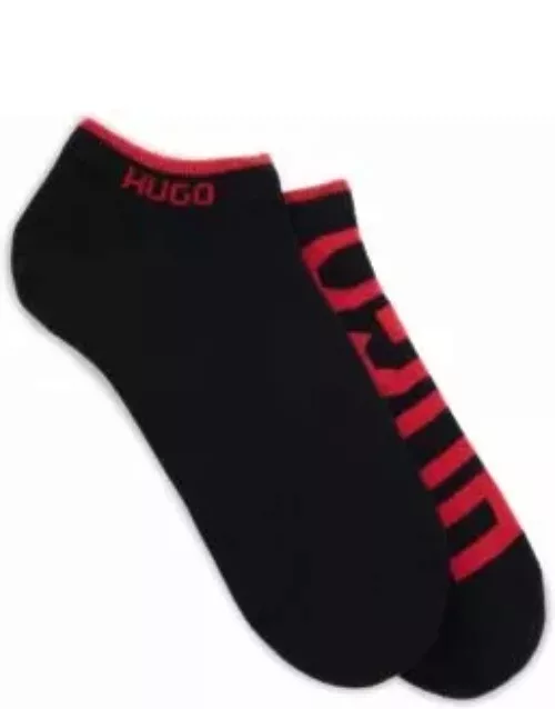 Two-pack of ankle socks with logos- Black Women's Underwear, Pajamas, and Sock