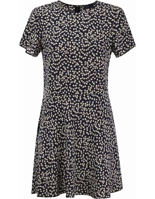 Polo Ralph Lauren Viscose Dress With Micro Pattern