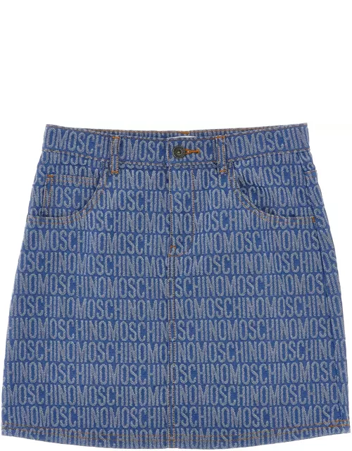 Moschino logo Denim Skirt