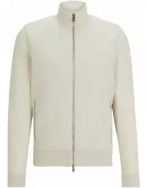 Porsche x BOSS mixed-material jacket with special branding- White Men's Cardigan