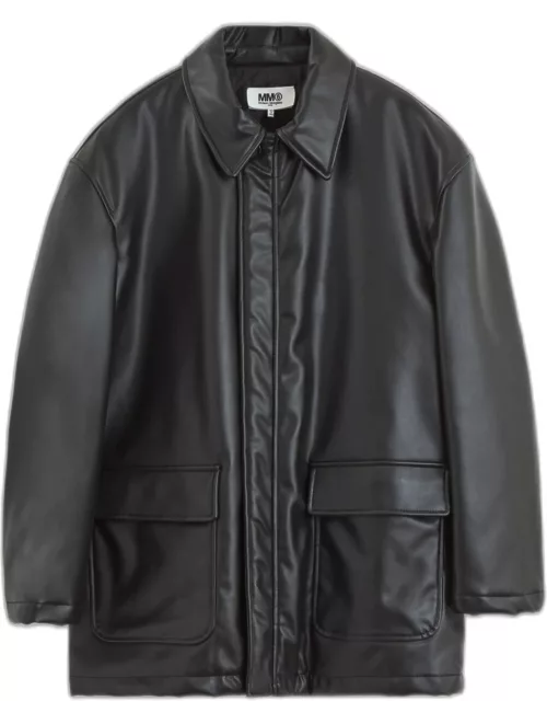MM6 Maison Margiela Leather Car-coat