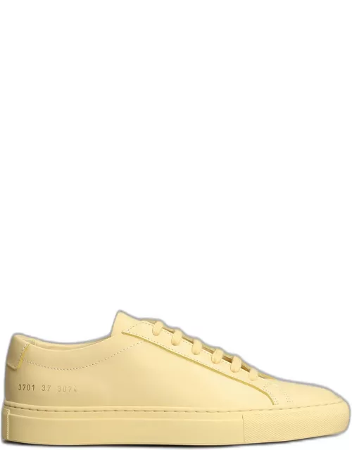 Common Projects Achille Sneakers In Yellow Leather