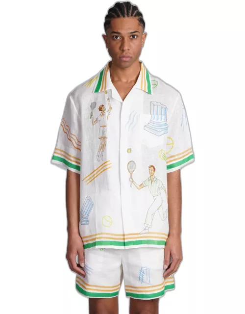 Casablanca Shirt In Beige Linen