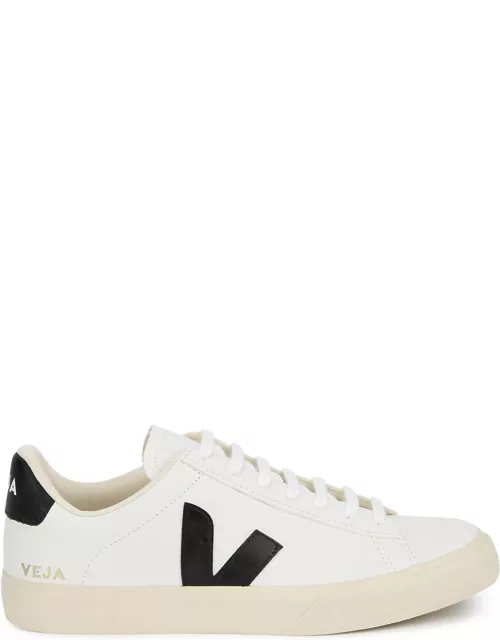 Veja Campo White Leather Sneakers - White And Black - 10, Veja Trainers, Grained