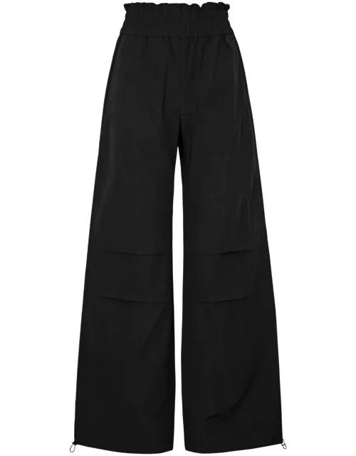 Moncler Wide-leg Shell Trousers - Black - 42 (UK10 / S)