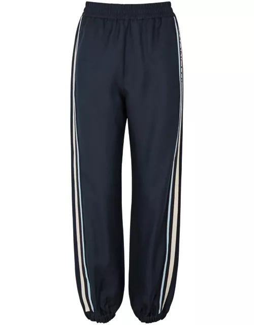Moncler Logo Striped Jersey Sweatpants - Dark Blue - 38 (UK6 / XS)