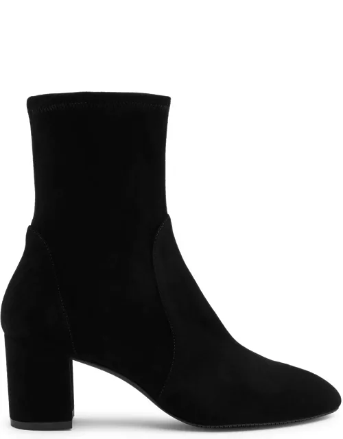 Stuart Weitzman Yuliana 60 Suede Sock Boots - Black - 39 (IT39 / UK6)