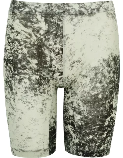Knwls Printed Stretch-mesh Cycling Shorts - Black - M (UK12 / M)