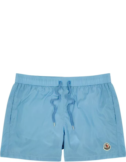 Moncler Logo Shell Swim Shorts - Light Blue