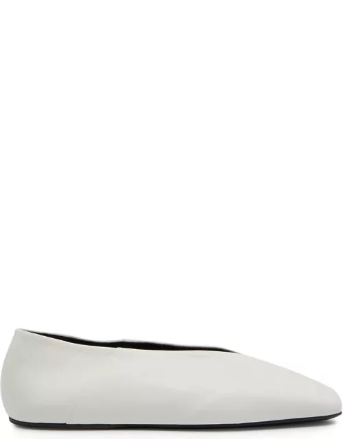 Jil Sander Suede and Leather Ballet Flats - White - 36 (IT36 / UK3)