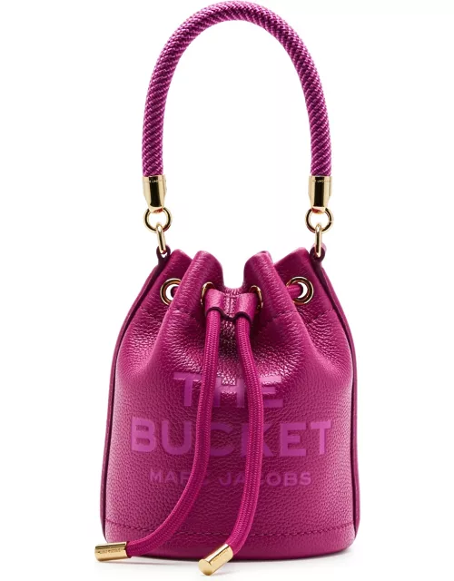 Marc Jacobs The Bucket Mini Leather Bucket bag - Dark Pink