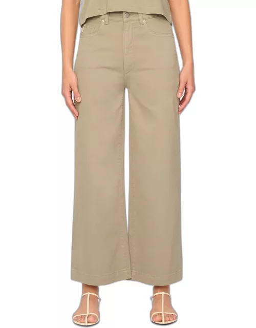 Hepburn Wide-Leg High Rise Vintage Crop Jean