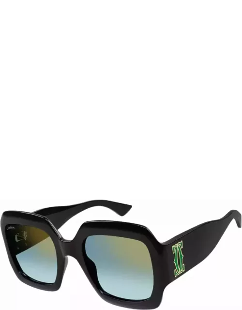 Cartier Eyewear Ct 0434 - Black Sunglasse
