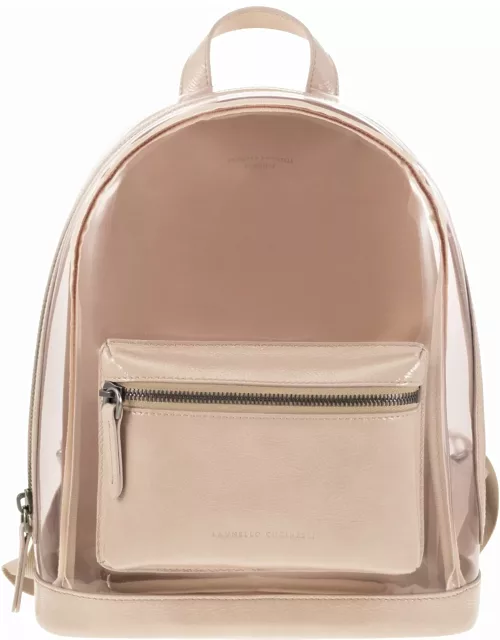 Brunello Cucinelli Sleek Pvc And Leather Backpack