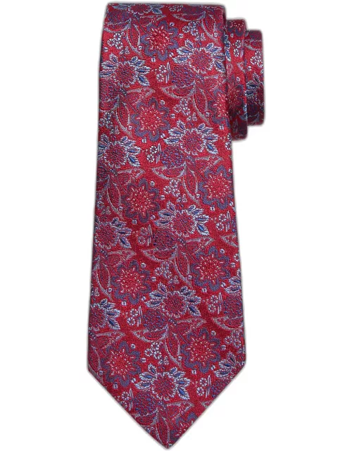Men's Silk Floral Jacquard Tie