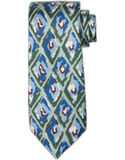 Men's Silk Geometric-Print Tie