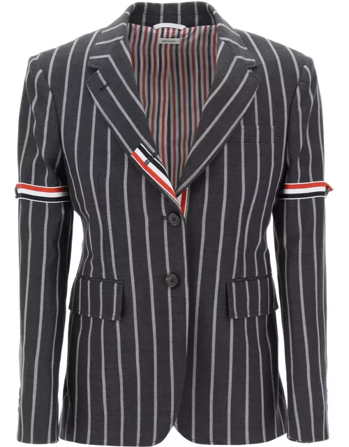 THOM BROWNE striped single-breasted jacket