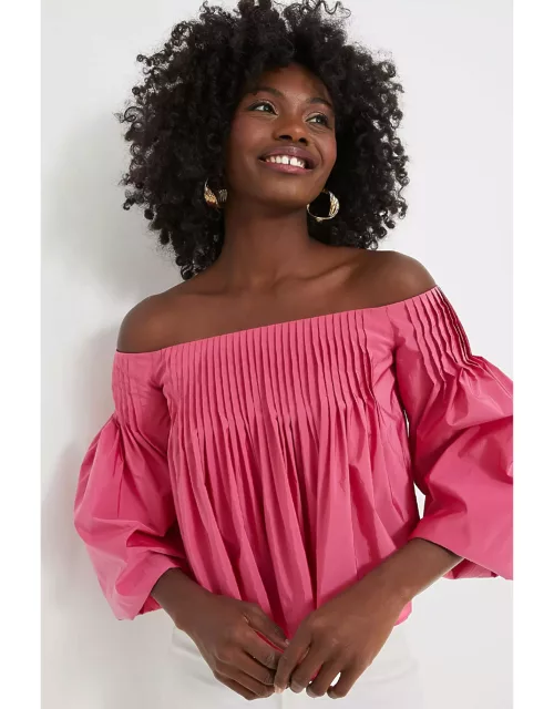 Hot Pink Pleated Portia Top