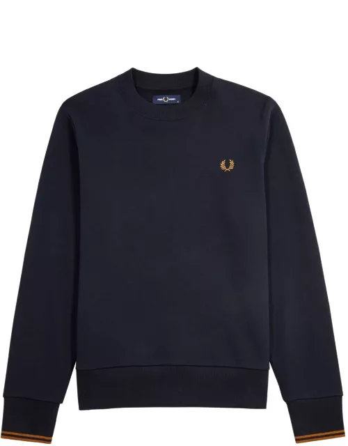 Fred Perry Logo-embroidered Cotton Sweatshirt - Navy