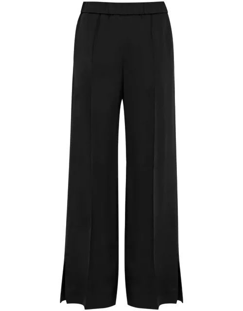 Jil Sander Wide-leg Satin Trousers - Black - 40 (UK12 / M)