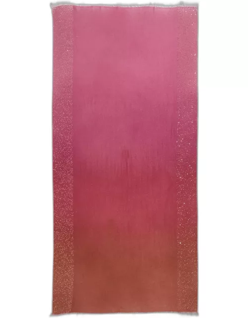 Sequined Gradient Cashmere Scarf