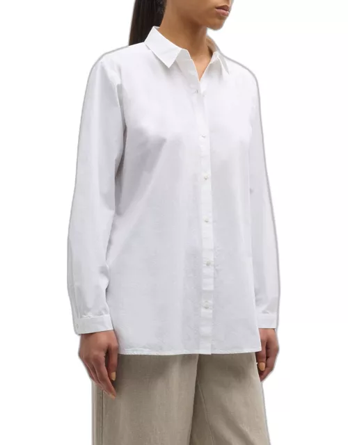 Garment-Washed Organic Cotton Poplin Shirt