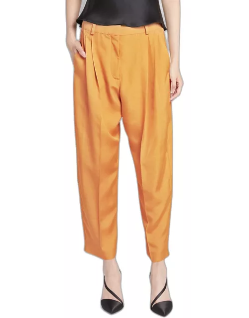 Iconic Pleated Crop Trouser