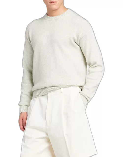 Men's Washiba Cotton-Cashmere Crewneck Sweater